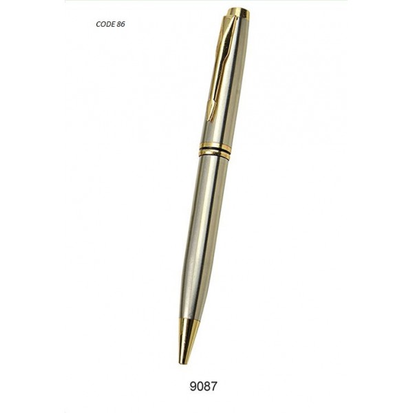 Sp Metal ball pen with colour  silver (grip golden)